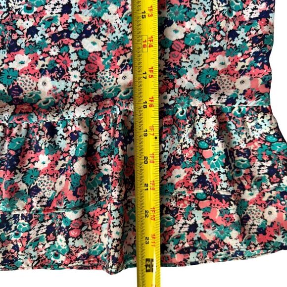 C Floral Sleeveless With Tiered Layered Hem Size L - Picture 10 of 11